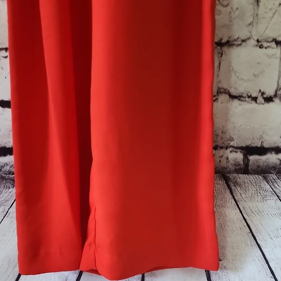 Banana Republic Red Sleeveless V-Neck Jumpsuit Size 4 Elegant Vibrant Long EUC - Picture 7 of 8